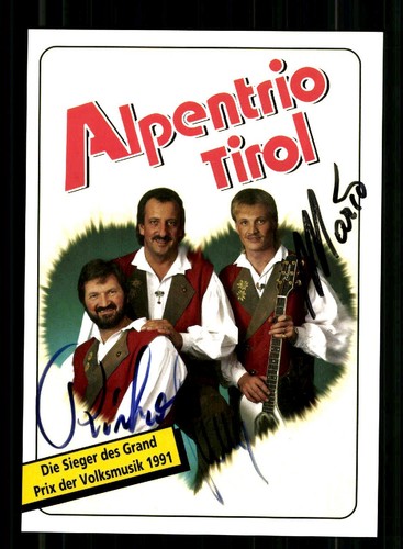Alpentrio tirol autogrammkarte - alpentrio,