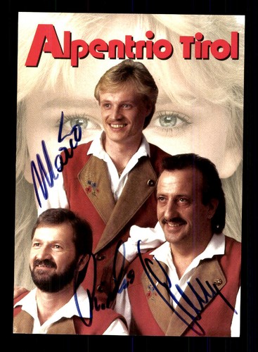 Alpentrio tirol autogrammkarte - alpentrio,
